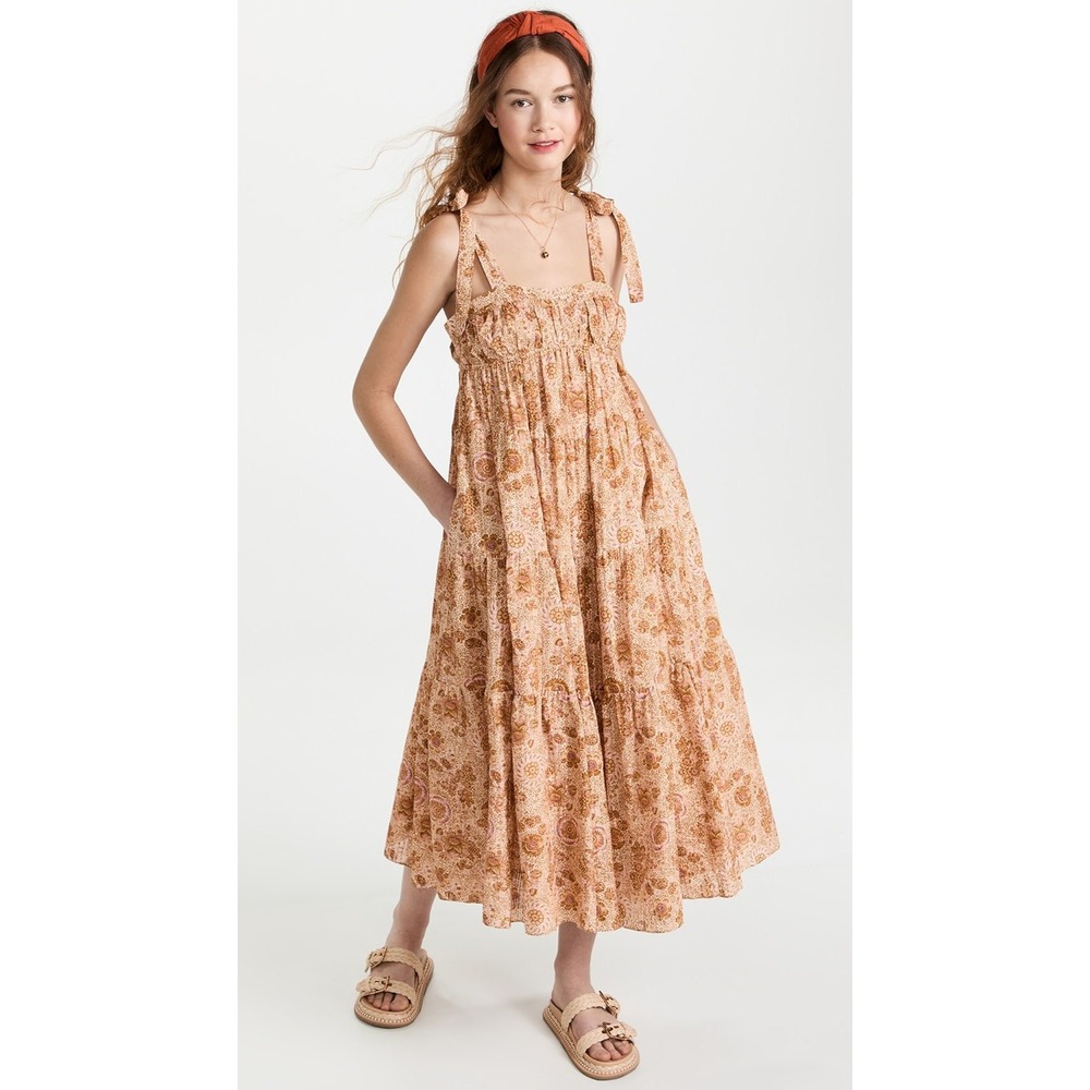 Ulla Johnson Cordelia Resort Dress Garden Girl Cottagecore Meadow Floral Midi 0